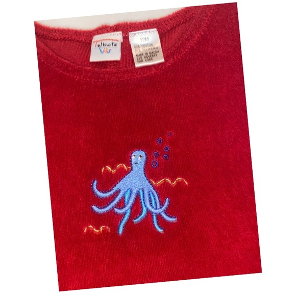 Infant/Toddler Red Terry Cloth Romper Talbots Kids - Picture 3 of 3